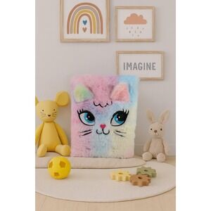 Multicolor Fuzzy Cat Journal – New With Tags – 80 Pages – 8 x 6